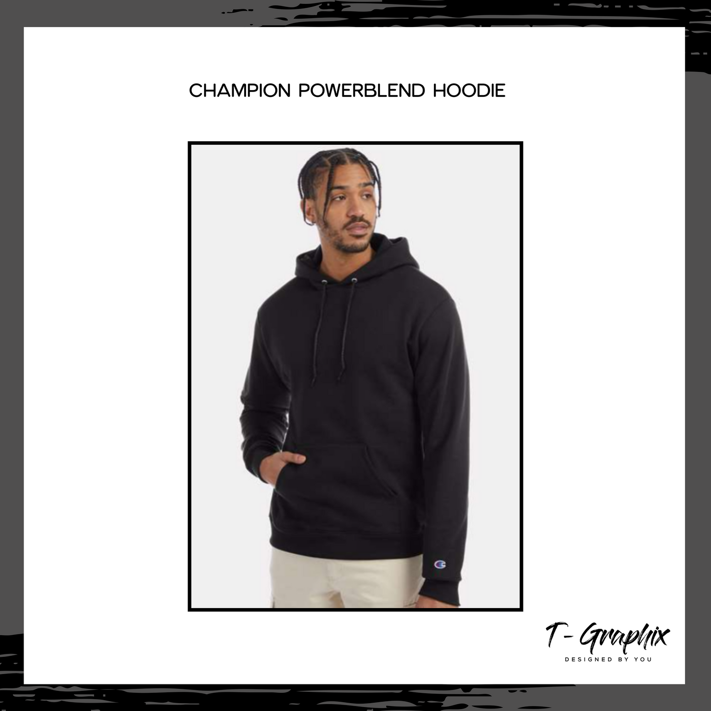 Custom Graphic Hoodie- (Champion Powerblend)